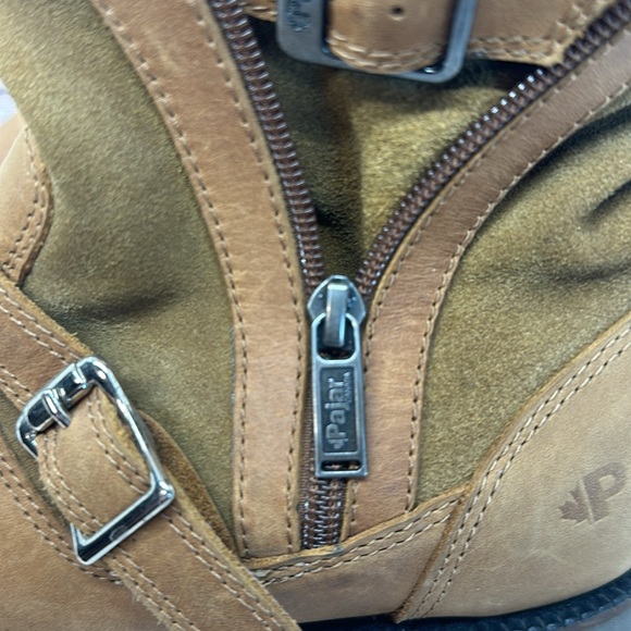 Pajar biker style leather and shearling boots size 8US - Picture 2 of 8